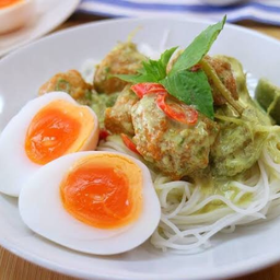 เขียวหวาน+ขนมจีน+ไข่ต้ม