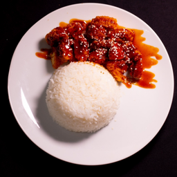 ข้าวไก่ทอด ซอสเกาหลี