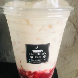 นมสดสตรอว์เบอร์รี่ เย็น