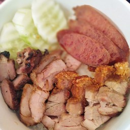 2in1 หมูแดง+หมูกรอบ