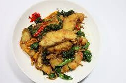 เนื้อปลาผัดขี้เมา