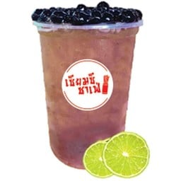 ชานมไข่มุก เซียมซี ชาเฟ่ หน้าประตูทางเข้าโลตัส ราชบุรี