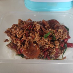 กะเพรากุนเชียงหมูสับ