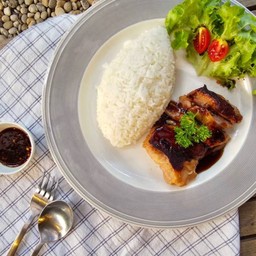 ข้าวไก่ย่าง ซอสเทริยากิ