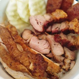 3in1 ไก่+หมูแดง+หมูกรอบ