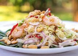 ยำตะไคร้กุ้งสด