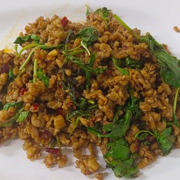 กะเพราหมูสับ(เป็นกับข้าว)