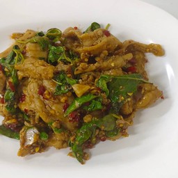 กะเพราหมูหมัก(เป็นกับข้าว)
