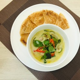 โรตีแกงเขียวหวานไก่