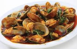 หอยลายผัดพริกเผา