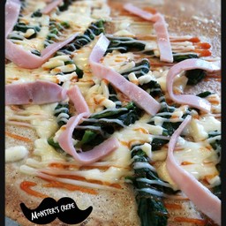 เครปแฮมชีสผักโขม Ham Cheese Spinach