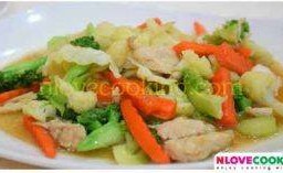 ผัดผักรวมหมู