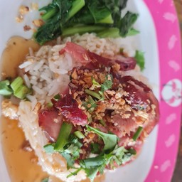 ข้าวหมูย่างพิเศษ น้ำจิ้มแจ่ว