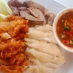 ไก่ต้มสับ+ทอด(ไก่เปล่า)