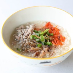 ข้าวต้มหมูสับกุ้งฝอย