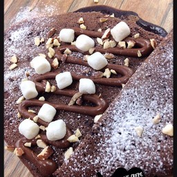 เครปดับเบิ้ลช็อคร็อคกี้โรดนูเทลล่า Double Choc Rocky Road Nutella