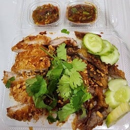ข้าว.หมูทอด+ไก่ทอด