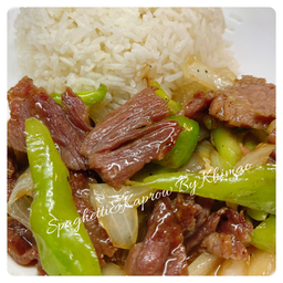 หมูหมัก ผัดพริกอ่อน