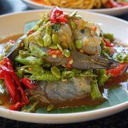 ตำถั่วกุ้งสด