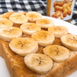 ปังปิ้งเนยถั่วกล้วยหอม