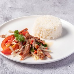 ข้าวยำไทยหมูย่าง