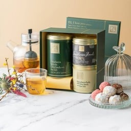 P.S.Tea Box Set F (1 tea tin + 1 large &1 small MacadamiaBalls tin)
