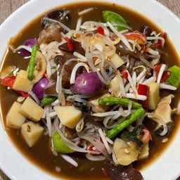 ตำป่าเส้นเล็ก (ไม่มีเส้นมะละกอ)