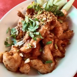 ไก่ทอดกระเทียม(กับข้าว)