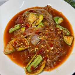 ตำเกาเหลาเส้นเล็กล้วน (ไม่มีเส้นมะละกอ)