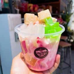 ปังเย็นนมชมพู ลุกชิด วุ้นมะพร้าว