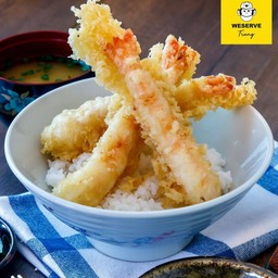 ข้าวหน้ากุ้งเทมปุระ