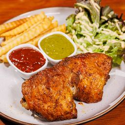 เซ็ตสเต๊กสะโพกไก่ (เมนูนี้ต้องเข้าเตาอบ 17 นาที++ นะค้าบ)