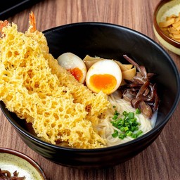 ราเมนน้ำข้นกุ้งเทมปุระ