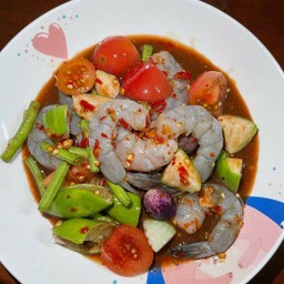 ตำเกาหลากุ้งสด (ไม่มีเส้นมะละกอ)