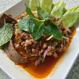 ลาบหมูสุก