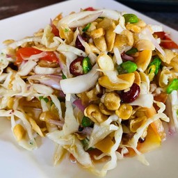 ยำถั่วพม่า (ไม่ใส่ใบชา) Bean Salad