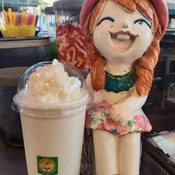 นมหมีมะพร้าวปั่น  coconut bear milk smoothie 奶冰沙