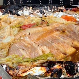 ปลาเผาผัก(ป่าแดง)