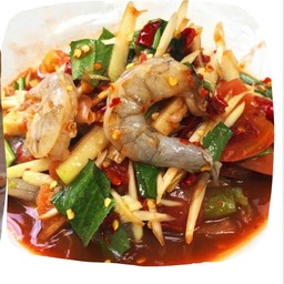 ตำลาวกุ้งสด