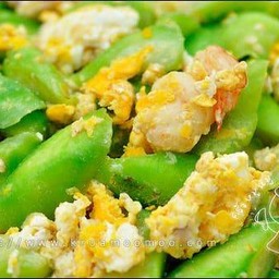 ผัดบวบหอม กับข้่าว