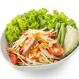 ส้มตำคอหมูย่าง