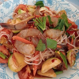ตำขนมจีนกุ้งสด