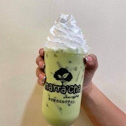 ชาเขียวนม+วิปครีม