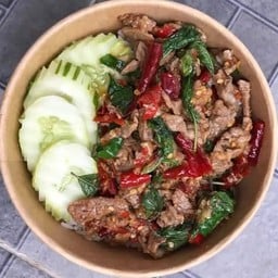 ข้าวผัดกะเพราเนื้อ