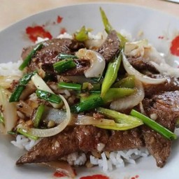 พริกหยวกตับราดข้าว