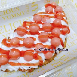 วิปครีม แคร็กเกอร์บอล สตอเบอรี่ Whipped Cream Cracker Ball Strawberry (M)