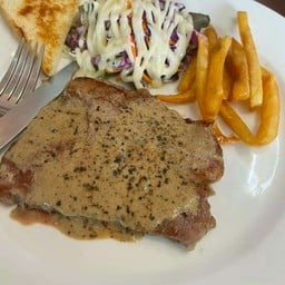 สเต็กเนื้อสันพริกไทยดำ (เล็ก)