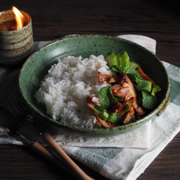 ข้าวน้ำตกไก่ย่าง