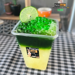 💚ชาเขียวน้ำผึ้งมะนาวโซดา🐝 (ไซสแก้วยีราฟปริมาณเท่าแก้วถังจ้า)