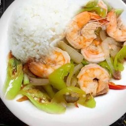 พริกหยวกทะเลราดข้าว